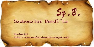 Szoboszlai Benáta névjegykártya